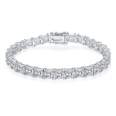 Princess/Square Cut Moissanite Tennis Bracelet in S925 Silver (0.5ct/stone)
